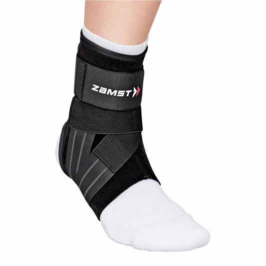 A1 Sports Ankle Brace with Adjustable Three Way Straps for Moderate (Grade II) Lateral Ankle Sprain-For Basketball, Volleyball, Football, Lacrose, Tennis, Pickleball-Black, Right Small